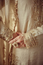 Nirva - Gold Ivory Kurta Sharara Dupatta Set