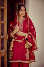 Raah - Red Kurta Sharara Dupatta Set