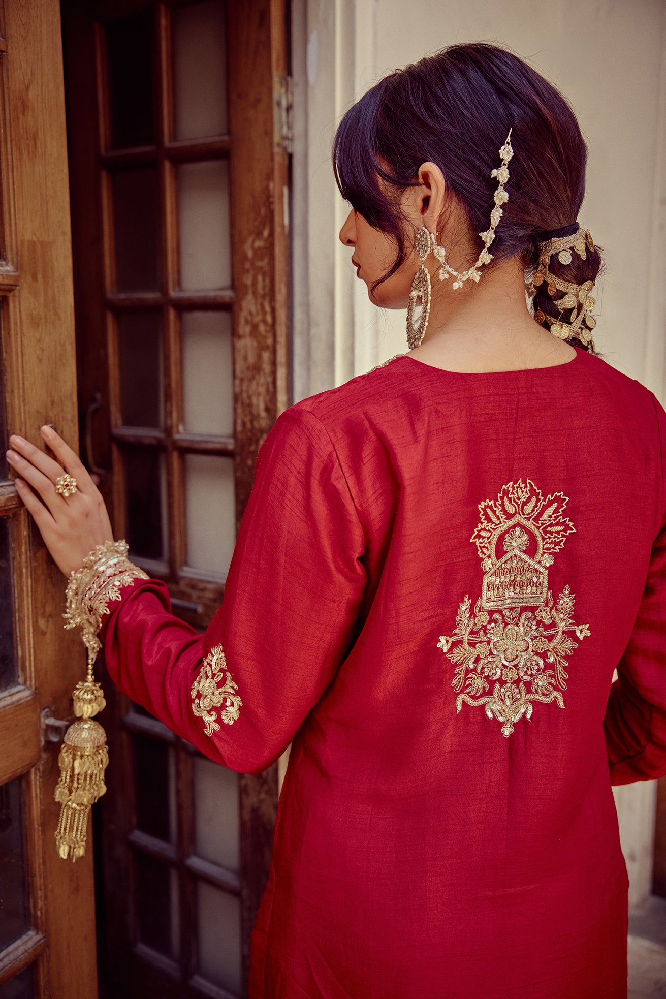 Raah - Red Kurta Sharara Dupatta Set