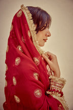 Raah - Red Kurta Sharara Dupatta Set