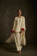 Heernur - Ivory Hand Embroidered kurta Set